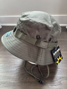 Highland Tactical Boonie Hat, UPF 50%, adjustable chin strap,vented